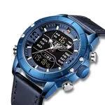 NAVIFORCE 9153-L Genuine Leather Strap Stylish Men's Watch – Dial Color: Blue, Strap Color: Blue – Thumbnail 2