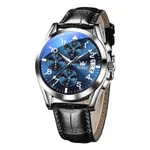 OLEVS 2878 Elite Sports Stainless Steel Chronograph Men's Analog Watch  – Dial Color: Blue, Strap Color: Black – Thumbnail 2