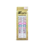 Everly L103 Natural Complete Nail Art Kit Artificial Fake Nails 24pcs – Thumbnail 1
