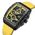 Naviforce NF8025 Quartz Silicone Chronograph Sports Men's Watch – Dial Color: Yellow, Strap Color: Yellow – Thumbnail 2
