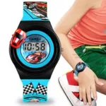 Skmei 1376 Fashion Car Digital Chronograph Plastic Kid's Watch – Dial Color: Blue, Strap Color: Blue – Thumbnail 3
