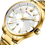 Curren 8372 High Quality Stainless Steel Analog Men's Watch – Dial Color: White Gold, Strap Color: Gold – Thumbnail 2