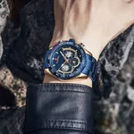 NAVIFORCE NF9185 Stainless Steel Chronograph Men's Watch – Dial Color: Blue, Strap Color: Blue – Thumbnail 3
