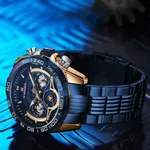 NAVIFORCE NF9185 Stainless Steel Chronograph Men's Watch – Dial Color: Blue, Strap Color: Blue – Thumbnail 4