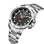 NAVIFORCE NF9161 Stainless Steel Analog Men's Watch – Dial Color: Black, Strap Color: Silver – Thumbnail 2