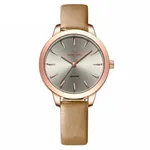 NAVIFORCE 5024 Casual PU Leather Waterproof Quartz Women's Watch – Dial Color: Rose, Strap Color: Gold  – Thumbnail 1