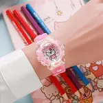 Time Up Analog Dial Cartoon 3D Printed Strap & Glowing Light Transparent Watch for Kids – Dial Color: Pink, Strap Color: Pink – Thumbnail 4