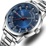 Curren 8406 Luxury Stainless Steel Quartz Casual Fashion Men's Watch – Dial Color: Blue, Strap Color: Silver – Thumbnail 3