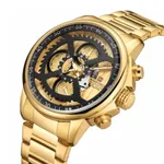 Naviforce NF9150 Luxury Steel Military Waterproof Quartz Men's Watch – Dial Color: Gold, Strap Color: Gold – Thumbnail 2