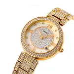 SKMEI 1739 Stainless Steel Analog Watch For Women – Dial Color: Gold, Strap Color: Gold  – Thumbnail 2