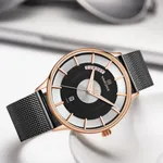 Naviforce NF3007 Luxury Stainless Steel Sports Men's Watch – Dial Color: Black, Strap Color: Black – Thumbnail 4