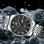 OLEVS 5562 Business Stainless Steel Waterproof Analog Quartz Men's Watch – Dial Color: Black, Strap Color: Silver – Thumbnail 5