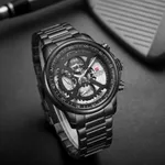 Naviforce NF9150 Luxury Steel Military Waterproof Quartz Men's Watch – Dial Color: Black, Strap Color: Black – Thumbnail 3