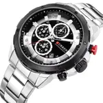 Curren 8323 Luxury Quartz Stainless Steel Chronograph Men's Watch – Dial Color: Silver, Strap Color: Silver – Thumbnail 2