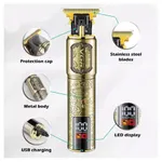 VGR V-097 Rechargeable USB Reduction Professional Hair Trimmer – Color: Gray – Thumbnail 4