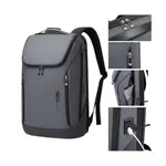 Bange BG-2517 Men Business Waterproof Backpack with USB Port – Color: Gray – Thumbnail 2