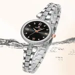 NAVIFORCE NF5034 Simple Luxury Zinc Alloy Bracelet Women Casual Watch – Dial Color: Black, Strap Color: Silver – Thumbnail 3