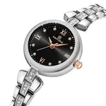 NAVIFORCE NF5034 Simple Luxury Zinc Alloy Bracelet Women Casual Watch – Dial Color: Black, Strap Color: Silver – Thumbnail 2