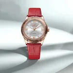 Naviforce NF5040 Genuine Leather Strap Quartz Analog Fashion Men’s Watch – Dial Color: Brown, Strap Color: Red – Thumbnail 2