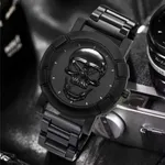 Skmei 9178 Skull Quartz Audlt Watch for Men – Dial Color: Black, Strap Color: Black – Thumbnail 2