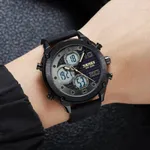 SKMEI 1975 Digital Analog Business Stainless Steel Men's Watch – Dial Color: Black, Strap Color: Black – Thumbnail 5