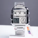 SKMEI 1584 Quartz Digital Luxury Business Wrist Men's Watch – Dial Color: Silver, Strap Color: Silver – Thumbnail 3