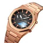 Skmei 1816 Fashion World Quartz Men's Watch – Dial Color: Black, Strap Color: Rose – Thumbnail 2