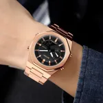 Skmei 1816 Fashion World Quartz Men's Watch – Dial Color: Black, Strap Color: Rose – Thumbnail 4