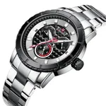 NAVIFORCE NF9145 Stainless Steel Chronograph Men's Watch – Dial Color: Grey, Strap Color: Silver – Thumbnail 2