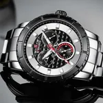 NAVIFORCE NF9145 Stainless Steel Chronograph Men's Watch – Dial Color: Grey, Strap Color: Silver – Thumbnail 3