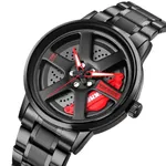 SKMEI 1787 Wheels Rolling Creative Men's Watch – Dial Color: Red, Strap Color: Black – Thumbnail 2