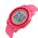 SKMEI 1206 Ultrathin Digital PU Leather Luminous Kid's Watch – Dial Color: Black, Strap Color: Pink – Thumbnail 3