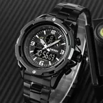 Skmei 1499 Stainless Steel Digital Display Men's Watch – Dial Color: Black, Strap Color: Black – Thumbnail 3