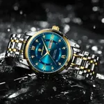 Poedagar 936 Fashion Luminous Quartz Men's Watch – Dial Color: Blue, Strap Color: Silver – Thumbnail 4