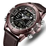 NAVIFORCE 9153-L Genuine Leather Strap Stylish Men's Watch – Dial Color: Rose, Strap Color:  Brown  – Thumbnail 2