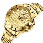 NAVIFORCE 9198 Casual Sport Luxury Steel Men's Watch – Dial Color: Gold, Strap Color: Gold  – Thumbnail 2