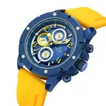 NAVIFORCE NF8034 Chronograph Multifunctional Waterproof Men’s Watch – Dial Color: Blue, Strap Color: Yellow – Thumbnail 2