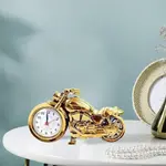ARTISANS ALLEY Mini Motorcycle Bike Alarm Desk Shelf Table Clock – Color: Gold – Thumbnail 4