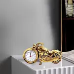 ARTISANS ALLEY Mini Motorcycle Bike Alarm Desk Shelf Table Clock – Color: Gold – Thumbnail 5