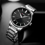 Curren 8430 High Quality Stainless Steel Analog Men's Watch – Dial Color: Black, Strap Color: Silver – Thumbnail 2