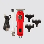 Kemei KM-026 Rechargeable Beard and Hair Clipper Trimmer For Men – Color: Red – Thumbnail 4