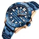 NAVIFORCE 9198 Casual Sport Luxury Steel Men's Watch – Dial Color: Blue, Strap Color: Blue – Thumbnail 2