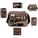 Vintage Style Multifunction Canvas Messenger Crossbody Bag – Thumbnail 2