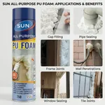 Sun Expanding Waterproof PU Foam Spray Sealant-750 ml – Thumbnail 2