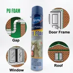 Sun Expanding Waterproof PU Foam Spray Sealant-750 ml – Thumbnail 5