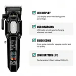 VGR V-900 Professional Hair & Beard Trimmer – Color: Black – Thumbnail 4