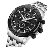 NAVIFORCE NF9227 Hollow Mechanical Style Men’s Watch – Dial Color: Black, Strap Color: Silver – Thumbnail 2