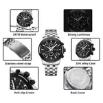 NAVIFORCE NF9227 Hollow Mechanical Style Men’s Watch – Dial Color: Black, Strap Color: Silver – Thumbnail 3