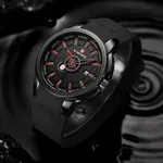 NAVIFORCE 9107 Luxury Brand Military Quartz Analog Sports Men's Watch – Dial Color: Black, Strap Color: Black – Thumbnail 3