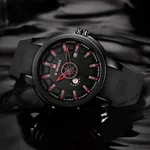 NAVIFORCE 9107 Luxury Brand Military Quartz Analog Sports Men's Watch – Dial Color: Black, Strap Color: Black – Thumbnail 4